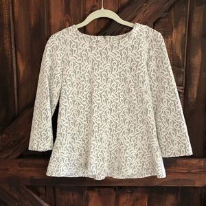 Lace peplum top
